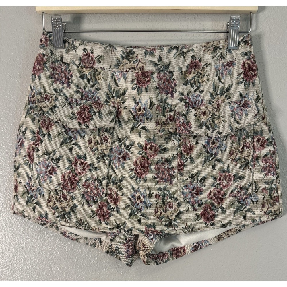 Altar'd State Floral Tapestry Skort Women's Small Cottagecore Lined Boho